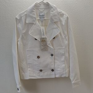 Tommy Bahama Cotton Twill Crop Peacoat